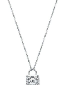 MICHAEL KORS Kette mit Anhänger PREMIUM, SCHLOSS, MKC1629AN, mit Zirkonia (synth)
