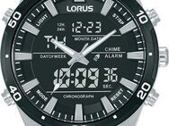 LORUS Chronograph RW649AX9, Armbanduhr, Quarzuhr, Herrenuhr, Stoppfunktion, Digitalanzeige, Datum