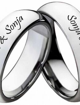 Kratzfeste Trauringe mit Gravur W129 - Aholming