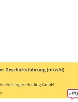 Assistenz der Geschäftsführung (m/w/d) - Völklingen