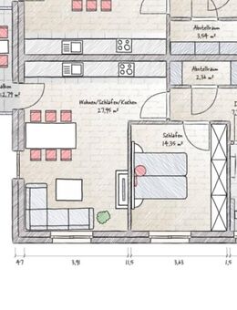 Attraktive 2-Zimmer-Wohnung mit Balkon im 1.OG! - Ascheberg