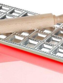 imperia Ravioliform Ravioli Classici, Aluminium, für 36 Ravioli, inkl. Nudelholz, Aluminium
