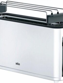Braun Toaster HT 3110 WH, 1 langer Schlitz, für 2 Scheiben, 1000 W