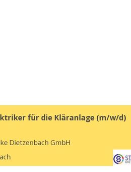 Betriebselektriker für die Kläranlage (m/w/d) - Dietzenbach