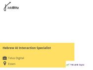 Hebrew AI Interaction Specialist - Essen