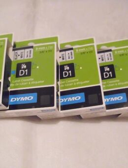 DYMO 5 Stück  Beschriftungsband D1 9mm x 7m schwarz / weiß NEU OVP - Saarbrücken