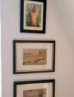 Kleines Kunst-Set – Aquarell & Landschaftsbilder gerahmt - Oberhausen