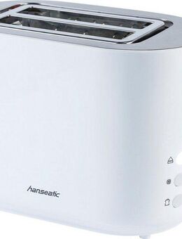 Hanseatic Toaster HT2850WD, 2 kurze Schlitze, für 2 Scheiben, 850 W, mit Brötchenaufsatz
